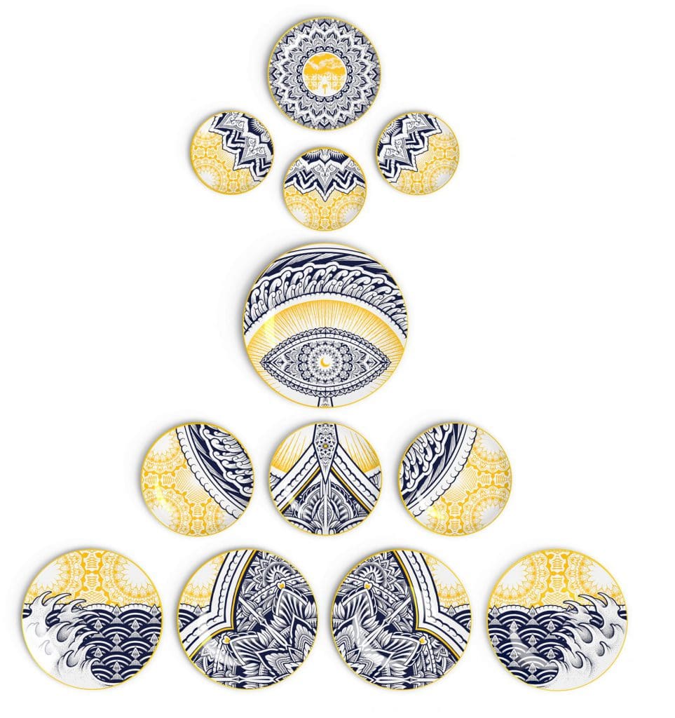 The Genesis Wall Plates by Jekyll Non Sans Raison porcelaine Limoges