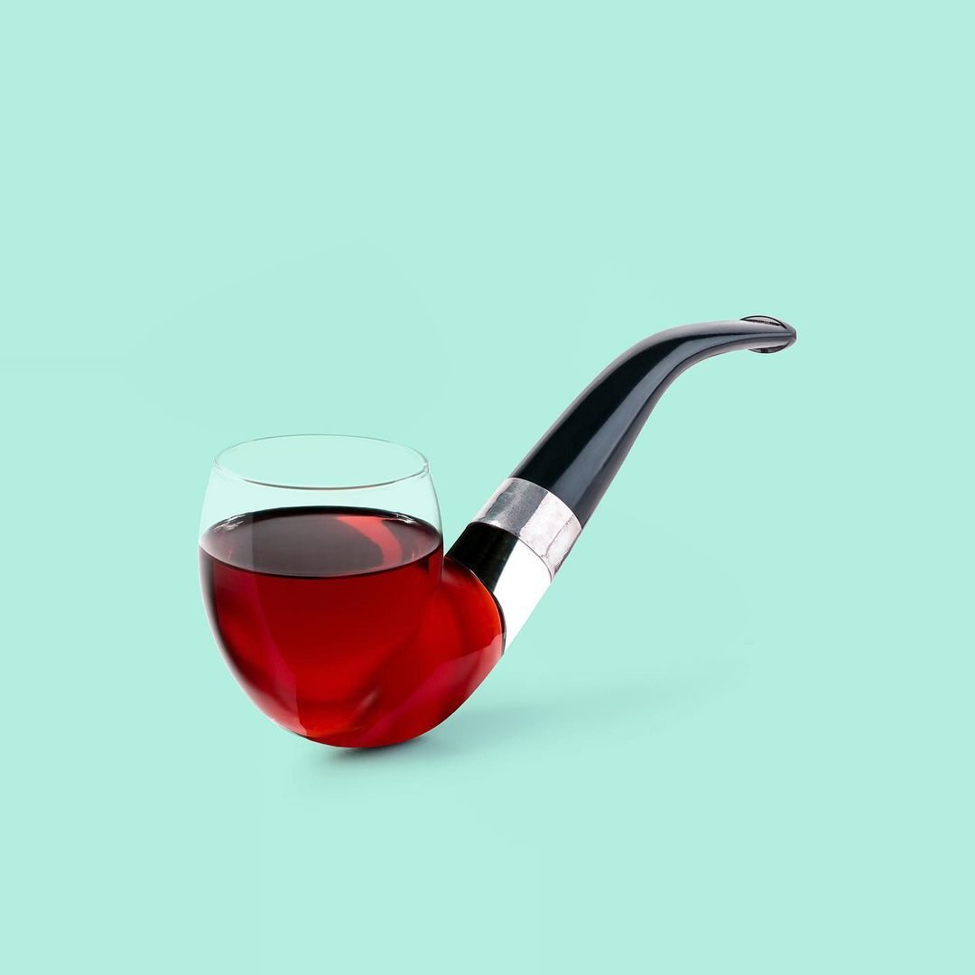 Ceci n’est pas une pipe. But don’t forget, smoking kills and alcohol abuse is dangerous for health. Cheers! - Les Créatonautes